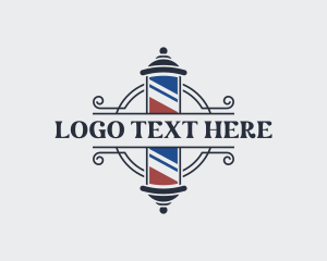 Barber Pole Hair logo design