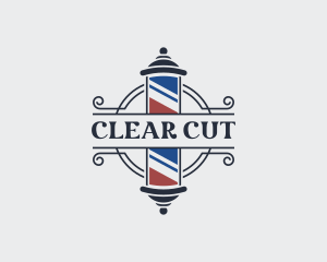 Barber Pole Hair logo design