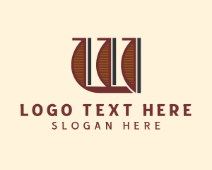 Retro Decor Letter W logo design