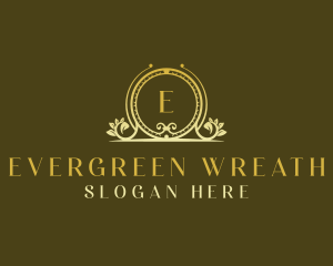 Floral Wedding Planner Wreath logo design