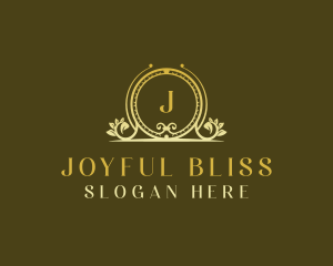 Floral Wedding Planner Wreath logo design