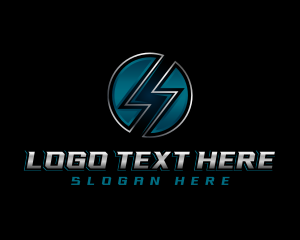 Electric Thunderbolt Lightning logo design