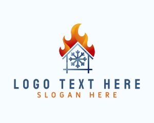 Snowflake House Fire logo design