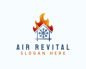 Snowflake House Fire logo design