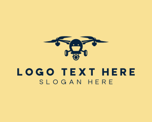 Quadcopter Drone Camera logo design