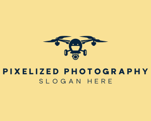 Quadcopter Drone Camera logo design