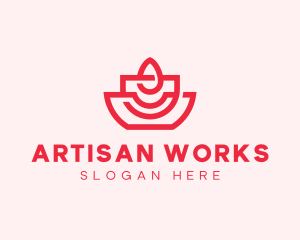 Artisan Candle Flame logo design