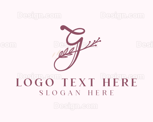 Floral Salon Letter G Logo