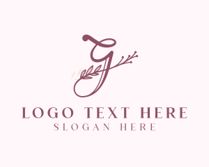 Floral Salon Letter G logo