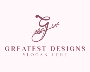 Floral Salon Letter G logo design