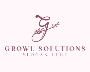 Floral Salon Letter G logo design