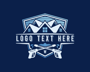 Pressure Washing Roof logo design