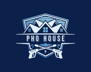 Pressure Washing Roof logo design