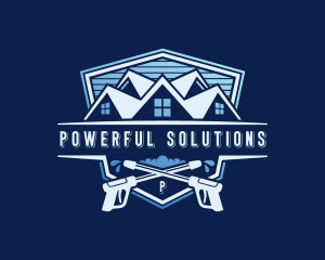 Pressure Washing Roof logo design