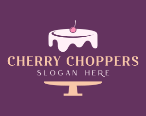 Cherry Cake Dessert logo design