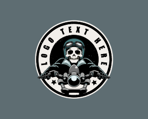 Motorcycle Bike Skeleton logo