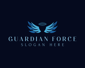 Angel Wing Halo Guardian logo design