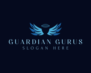 Angel Wing Halo Guardian logo design