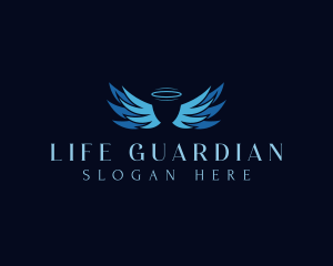 Angel Wing Halo Guardian logo design