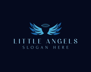 Angel Wing Halo Guardian logo design