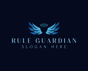 Angel Wing Halo Guardian logo design