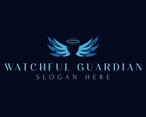 Angel Wing Halo Guardian logo design