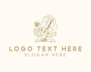 Smoke - Marijuana Smoking Bong logo design