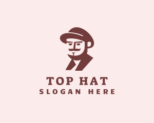 Hipster Mustache Beard logo design