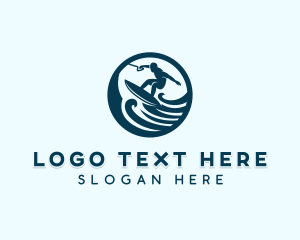 Surfing Waves Sports logo design