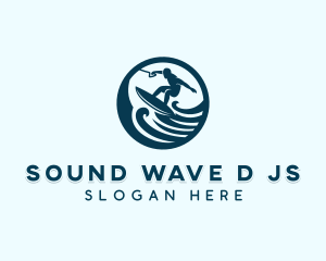 Surfing Waves Sports logo design