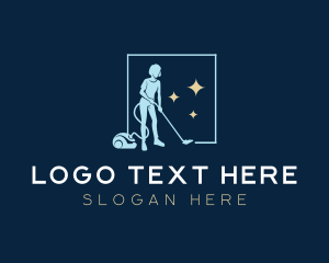 Housekeeper Vacuum Cleaning logo design