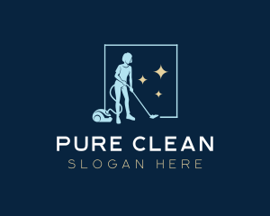 Housekeeper Vacuum Cleaning logo design