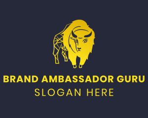 Wild Golden Bison logo design