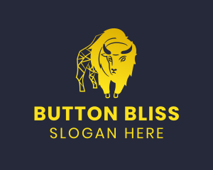 Wild Golden Bison logo design