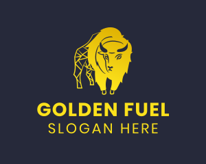 Wild Golden Bison logo design