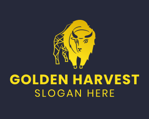 Wild Golden Bison logo design