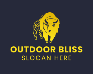 Wild Golden Bison logo design