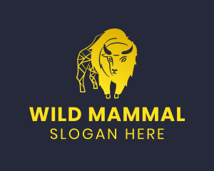 Wild Golden Bison logo design