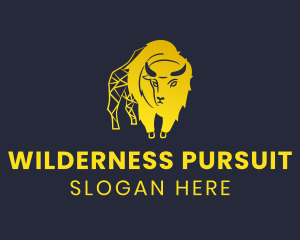 Wild Golden Bison logo design