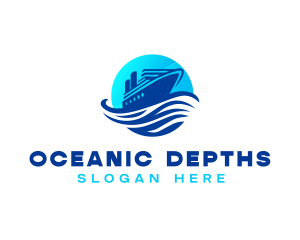 Ocean Cruise Ship logo design