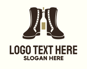 Brown Boots Liquor logo design