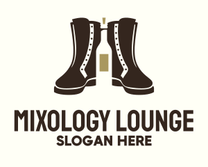 Brown Boots Liquor logo design