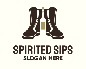 Brown Boots Liquor logo design