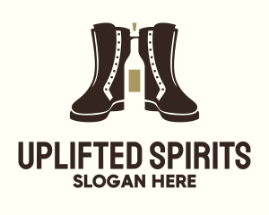 Brown Boots Liquor logo design