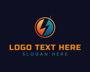 Lightning Bolt Electrician logo design