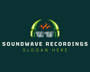 DJ Sunglasses Soundwave logo design