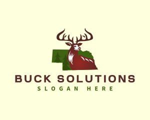 Nebraska Deer Buck logo design