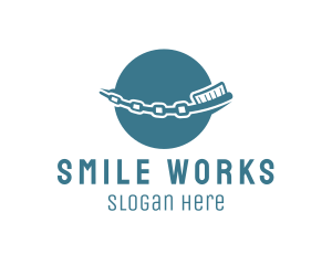 Dental Braces Toothbrush logo design