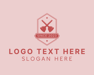 Hexagon Hipster Plunger logo design