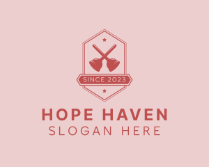 Hexagon Hipster Plunger logo